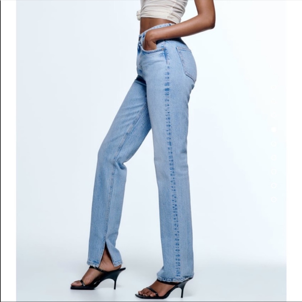 Zara Split Hem Jeans